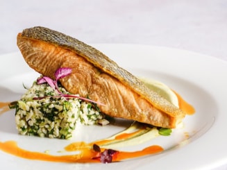 Seared salmon fillet
